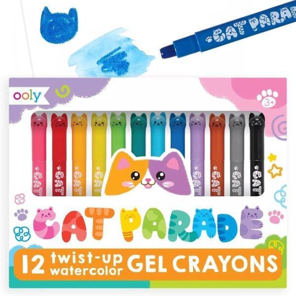 Cat Parade 12色 凝膠蠟筆（加水有水彩效果）
