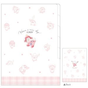 任天堂 - Kirby 星之卡比 5-index A4 透明文件夾 白色