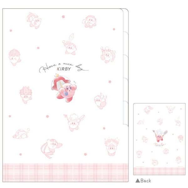 任天堂 - Kirby 星之卡比 5-index A4 透明文件夾 白色